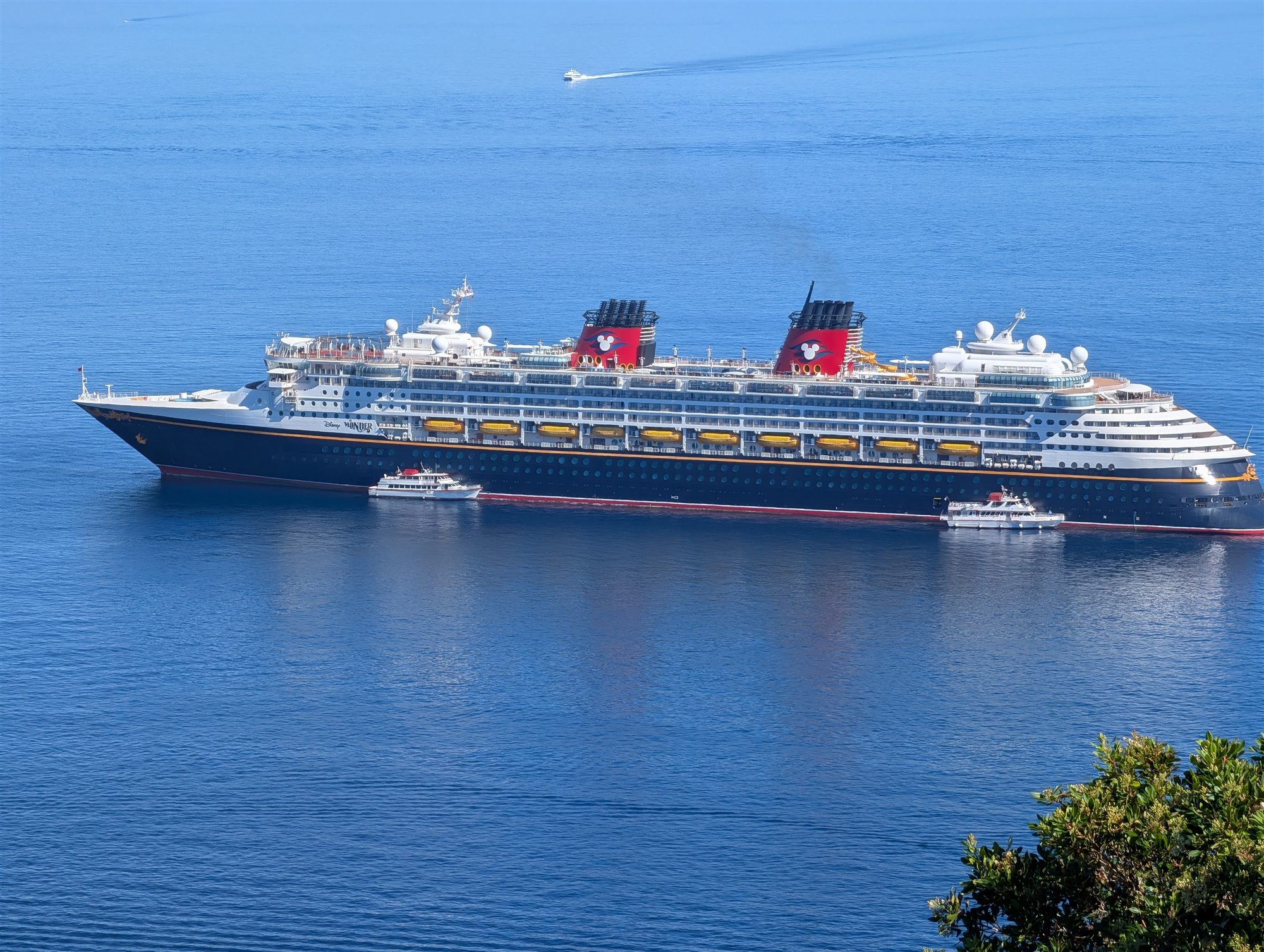 The Disney Wonder at sea during our March 2026 cruise