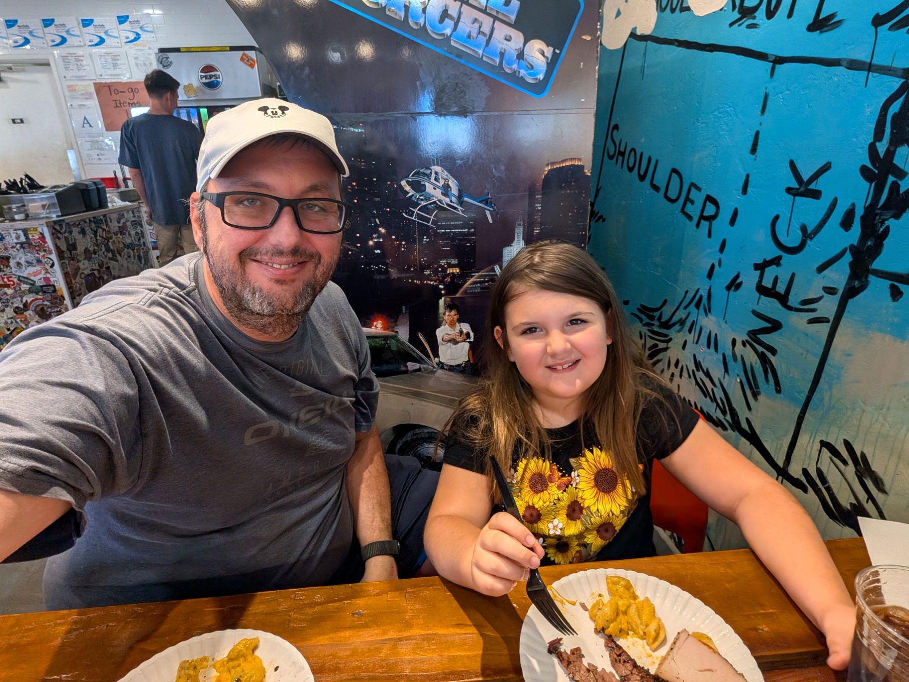 Dad and daughter, dialed in